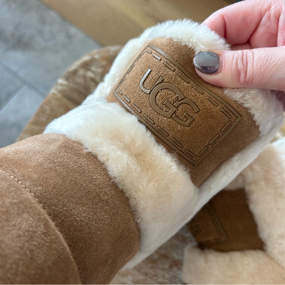 UGG Chestnut Suede Shearling Winter Boots - Picture 5 of 8